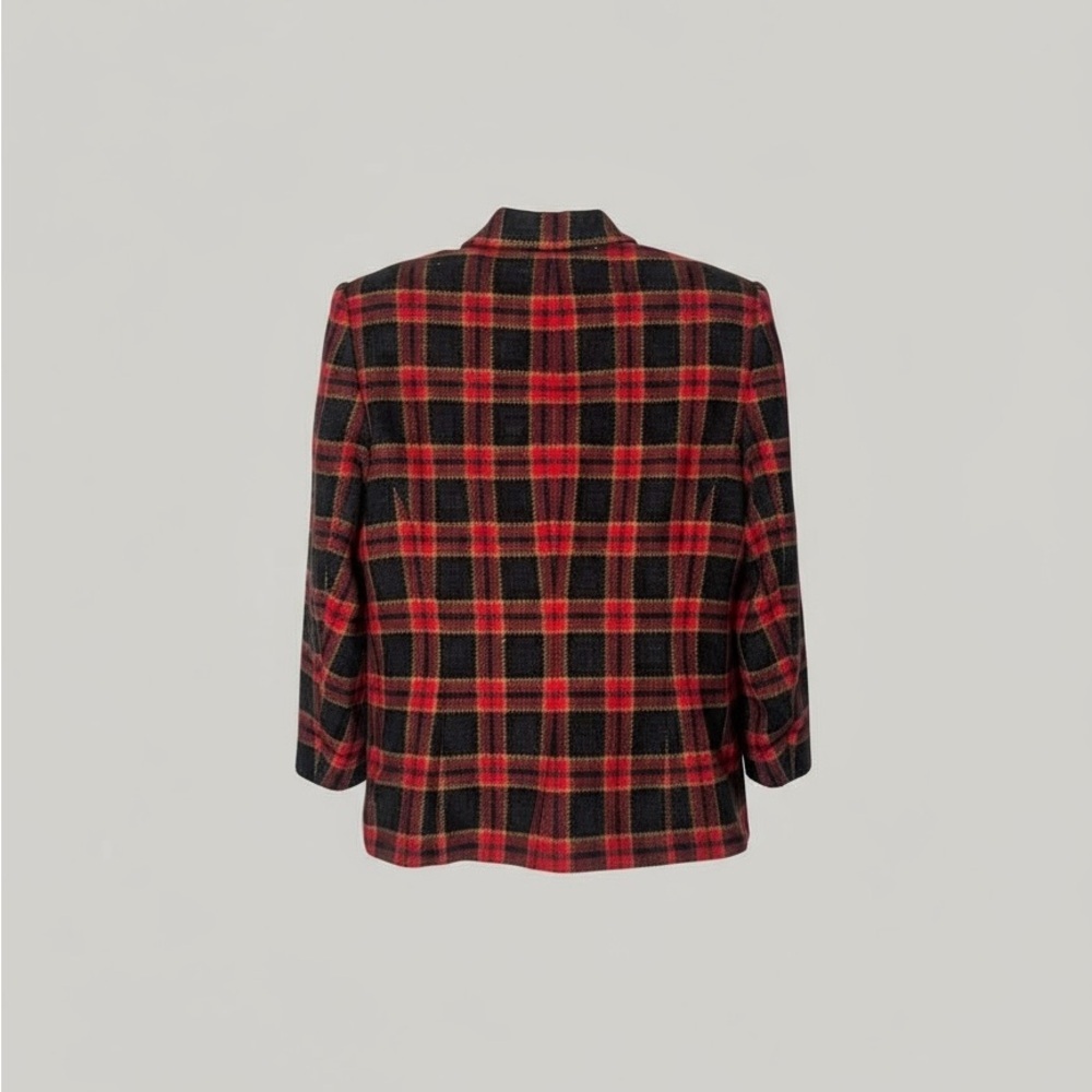Chaus Red and Black Checkered Jacket - Picture 3 of 4